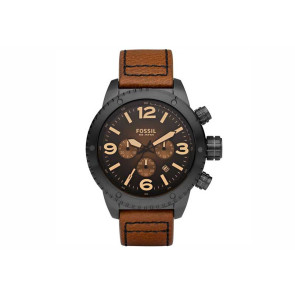 Watch strap Fossil CH2666 Leather Brown 22mm
